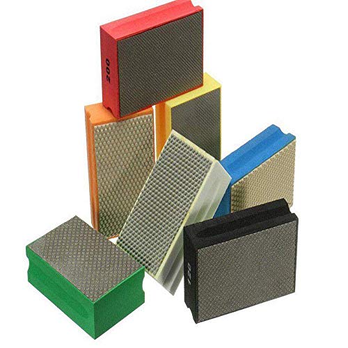 Sanding Blocks Polishing Grinding Block Diamond Polishing Hand Pads Block For Granite Marble Glass Grinding 1500 Grit, 1 Pcs
