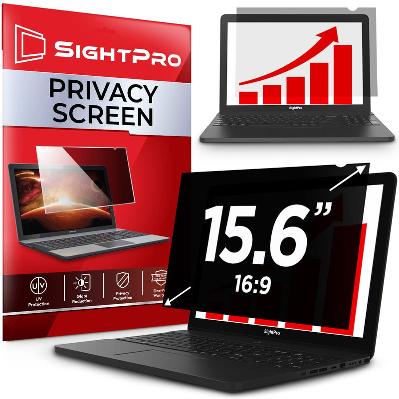 15.6 Inch 16:9 Laptop Privacy Screen Filter - Computer Monitor Privacy Shield and Anti-Glare Protector 15.6 Inch (Diagonal) - 16:9 Aspect Ratio