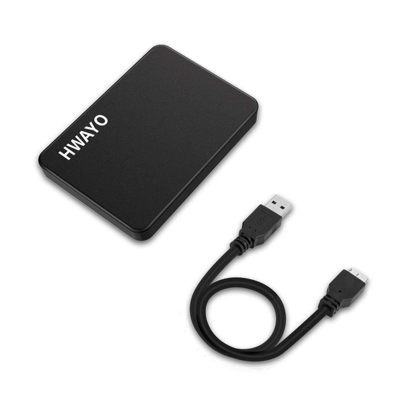 1TB Portable External Hard Drive Ultra Slim 2.5'' USB 3.0 HDD Storage for PC, Desktop, Laptop, MacBook, Chromebook, Xbox One 1TB Matte Black
