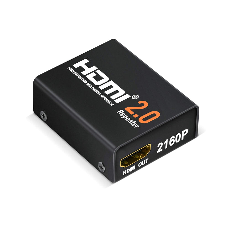 4K 2K 1080P 3D HDMI Booster, JerGO HDMI 2.0 Signal Amplifier Repeater Boost Up to 200ft Transmission Distance 18Gbps Bandwidth