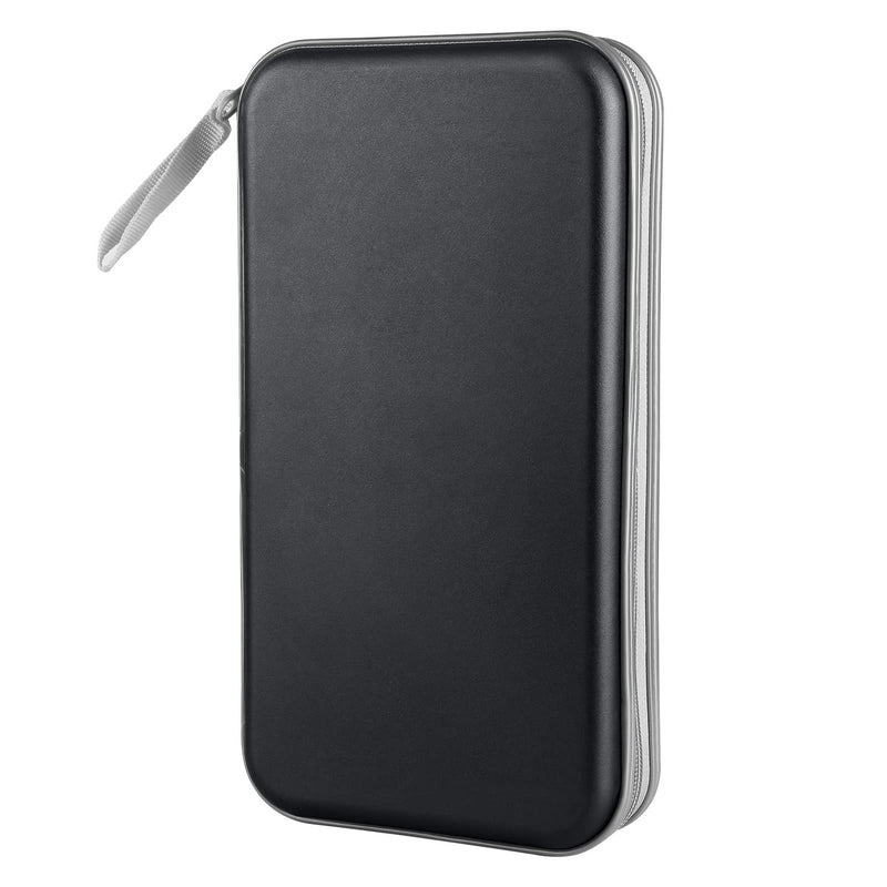 CD Case Holder, 80 Capacity, Black, Plastic, Portable Storage Rack