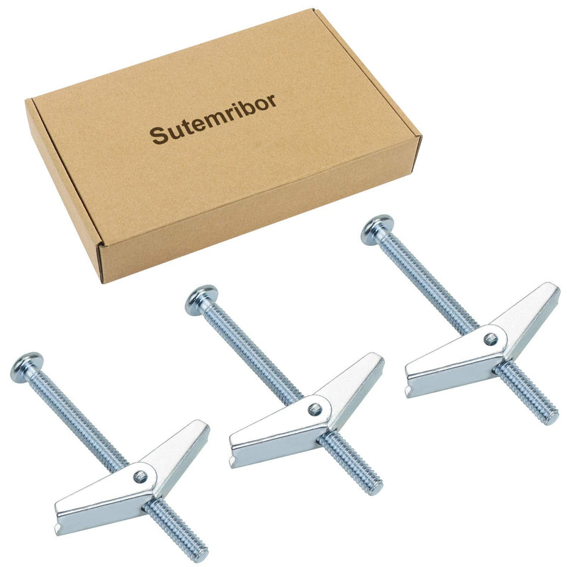 1/4X3-Inch Toggle Bolt and Wing Nut for Hanging Heavy Items on Drywall, 50 Pack 1/4"x3" (50 Pieces)