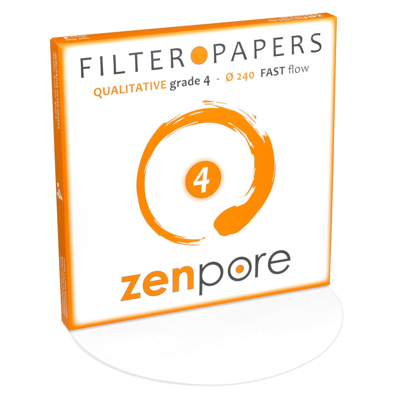 Filter Paper 24cm Lab Qualitative Filter Paper for Chemistry, Standard Qualitative Grade 4-Fast Flow 240mm(100 Discs) 24 cm diameter