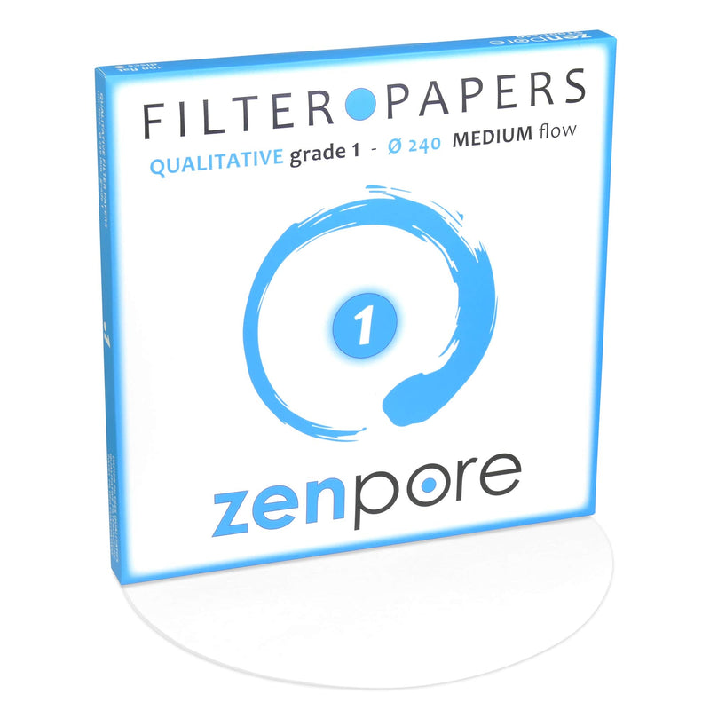 Filter Paper 24cm Lab Qualitative Filter Paper for Chemistry, Standard Qualitative Grade 1-Medium Flow 240mm(100 Discs) 24 cm diameter