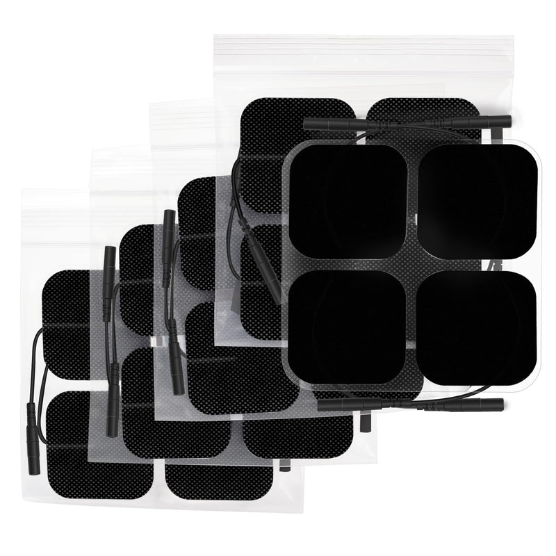 AUVON TENS Unit Pads Electrode Patches with Upgraded Self-Stick Performance and Non-Irritating Design for Electrotherapy (Black) Black