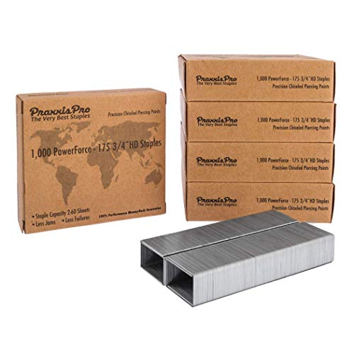 PowerForce-175 Heavy Duty Staples Refill, 3/4" Leg Length - Superior Steel, Chisel-Point, 2-175 Sheet Capacity - Compatible with Most Heavy Duty Staplers, 5000 Count 3/5 5000 Count