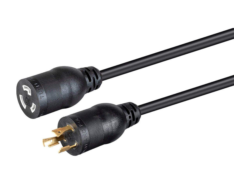 Monoprice Heavy Duty Extension Cord - Locking NEMA L5-20P to NEMA L5-20R, 20 Amp, 2500 Watt, SJT, 125V, 12AWG, 10 Feet, Black