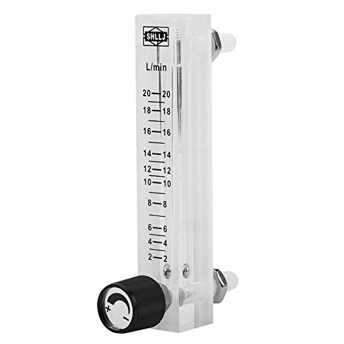 Flow Meter 2-20LPM Acrylic Air Oxygen Flow Meter with Control Valve for Measuring Gas Flow