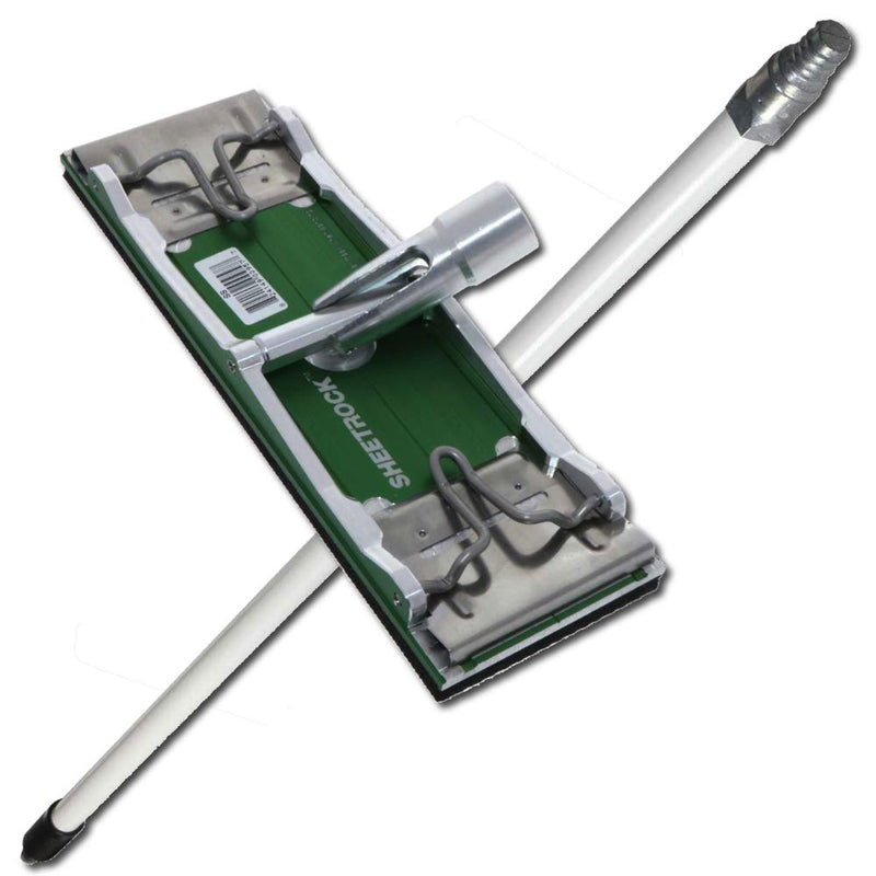 USG Sheetrock Tools Drywall Pole Sander with Head and Aluminum Pole, Low Center of Gravity No-Flip Sanding Head, Quick Paper Change Clamps, Professional Wall and Ceiling Sanding Tool