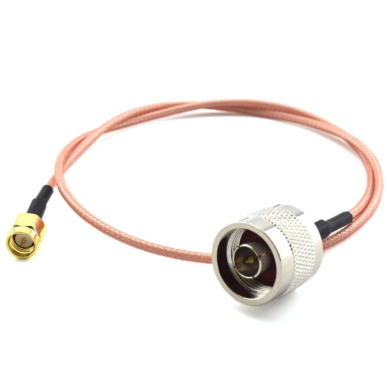 SDTC Tech N Type Male to SMA Male Coaxial Adapter Cable Coax Antenna Extender Wi-Fi Connector RG316 Jumper (20 inch/ 50cm)