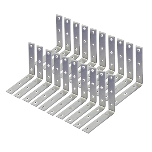 4" inch Heavy Duty Corner Brace Angle Repair Bracket w/ Screws (Pack of 20) 4" inch