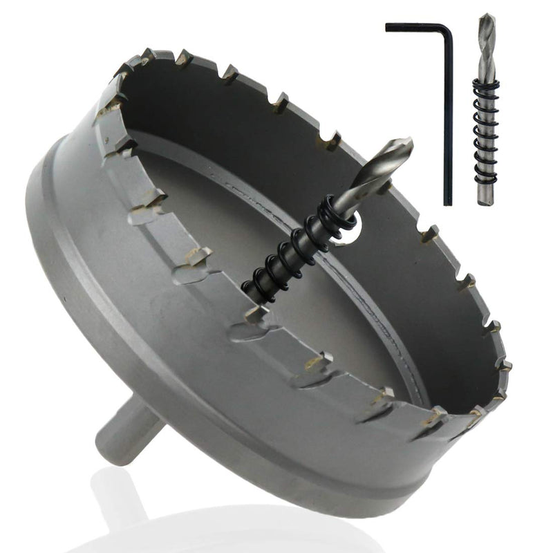 Carbide Hole Saw 4.5-inch/115mm Cutting Dia Hole Cutter for Cutting Stainless Steel & Iron 4.5"/115mm