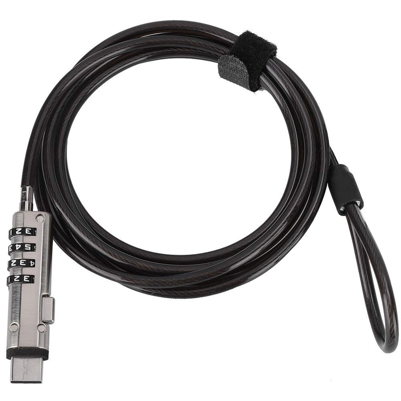 Computer Lock,Laptop Keyless Security Cable Combination Lock Anti-Theft Safety Lock with Locking Cable for Desktop, Laptop, Projector