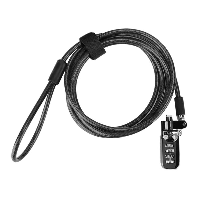 Dioche Laptop Combination Lock Security Cable, Theft Deterrent Keyless Lock with 4 Digit Password Protections for Laptop, Tablets - 1.8m Length