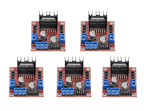 WMYCONGCONG 5 Pcs Motor Drive Controller Board Module Dual H Bridge DC Stepper Module for Arduino