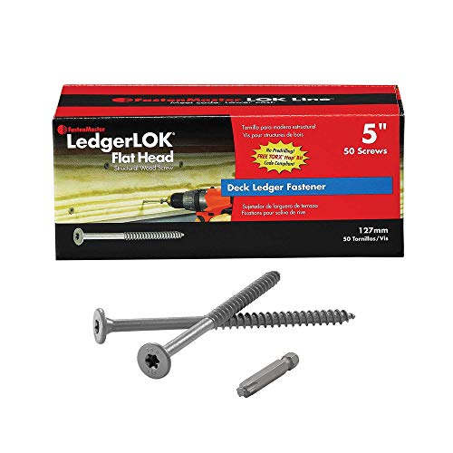 FastenMaster LedgerLok Flat Head Wood Screw - Box of 50-5"