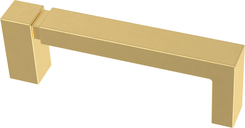 Franklin Brass (10-Pack) – Modern Gold Cabinet Handles, 3 Inch Hole Center, Modern Pulls for Drawers, Kitchen Cabinet Door, Dressers | Asymmetric 3 in (76 mm)