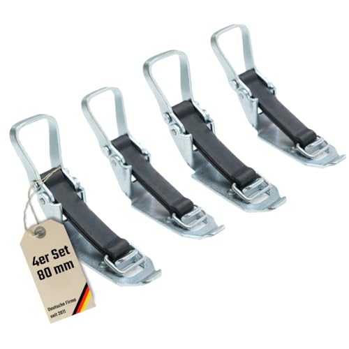 Locking Bearing Shovel Holder Spade Holder Ax Holder Broom Holder Tension Lock Device Holder Garden (Galvanized Steel, 80 mm) Galvanized steel