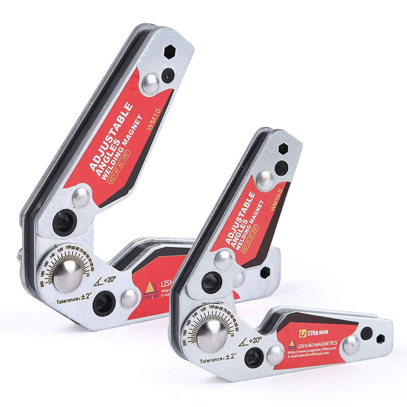 LISHUAI New Adjustable Angle(20°~200°) Welding Magnet,Magnetic Welding Holder,Welder Tool Accessories (Medium) Medium