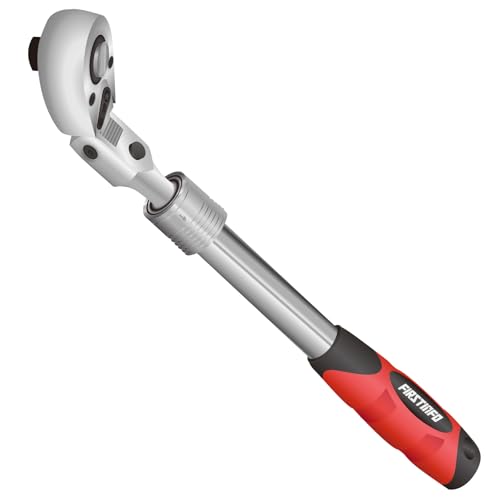 FIRSTINFO 1/2" Drive Extendable Ratchet Wrench, 72-Tooth Flex-Head Locking 1/2-Inch Drive
