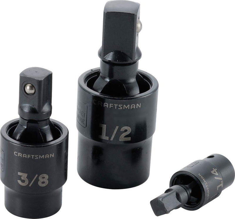 CRAFTSMAN Universal Joint Socket Set, Impact Rated, 3-Piece (CMMT57569) 1/4" in
