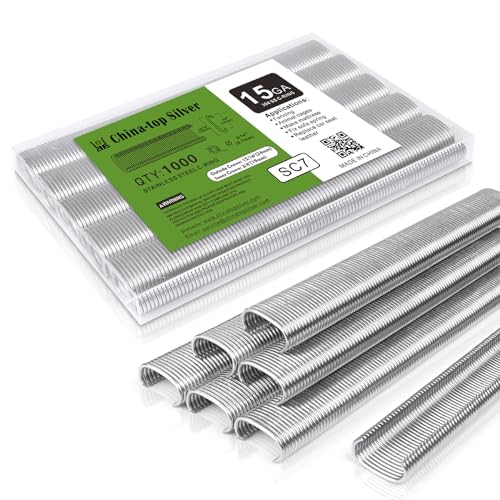 CTS SC7/C24 15 Gauge 3/4” Crown 304 Stainless Steel Hog Rings 1000PCS