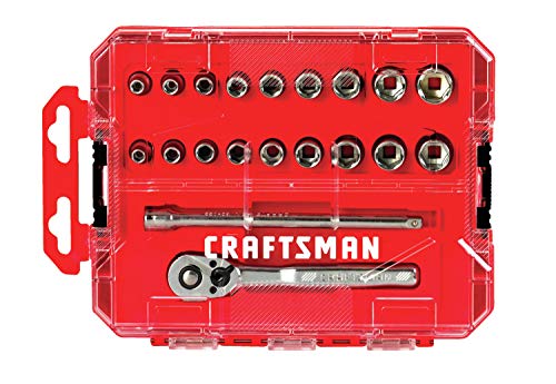 CRAFTSMAN Socket Set, SAE/Metric, 1/4" Drive, 20Piece (CMMT12008) One Size 20 Piece Set