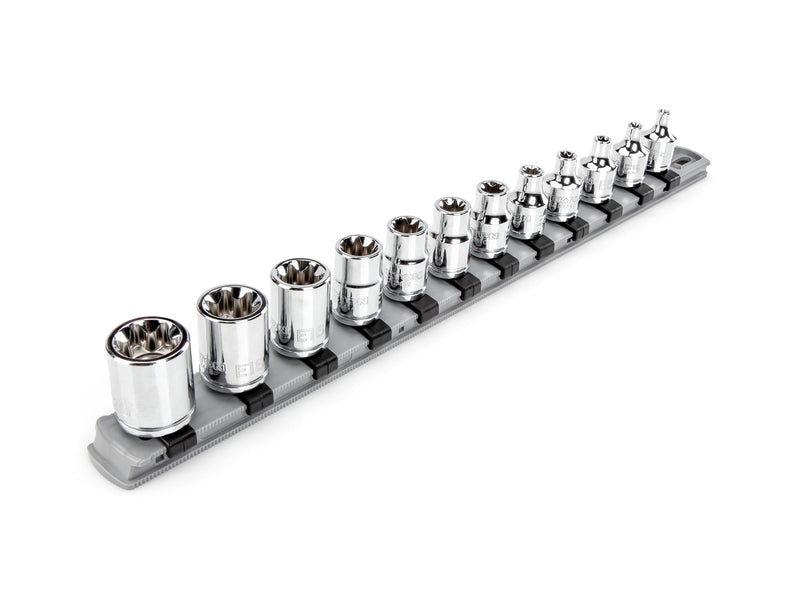 TEKTON 3/8 Inch Drive External Star Socket Set, 12-Piece | SHD91117 12-Piece (E4-E20)