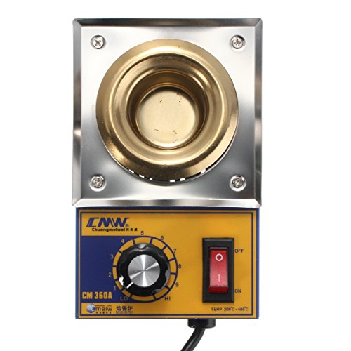 CM360A 100W 200-480 Degree Solder Pot Soldering Desoldering Stainless Steel Plate