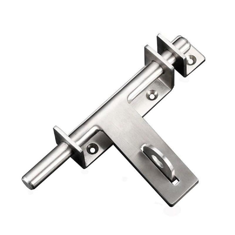 dingchi Sliding Bolt Gate Latch, Safety Lock Bolt Hasp, Heavy Duty 304 Stainless Steel Barrel Door Latches, with Padlock Hole, Brushed Finish MK 7 lnch