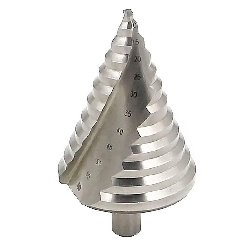 Step Drill Bit Set Large HSS Spiral Groove 6-60mm 12 Steps Sizes, Cobalt Countersunk Drill Cone Drilling Tool Hole Cutting Enlarge Metal Sheet PVC Sheet Wood, Triangle Handle, DC18