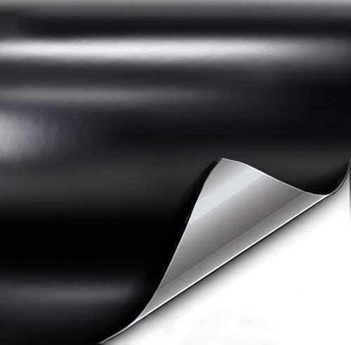 VViViD+ Satin Black Premium Adhesive Vinyl Wrap Film (1ft x 5ft) 1ft x 5ft (Black)