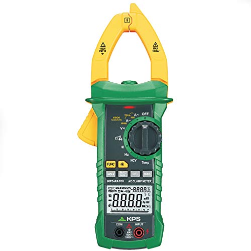 KPS PA700 True RMS Digital Clamp Meter, 6000 Counts, NCV Detector