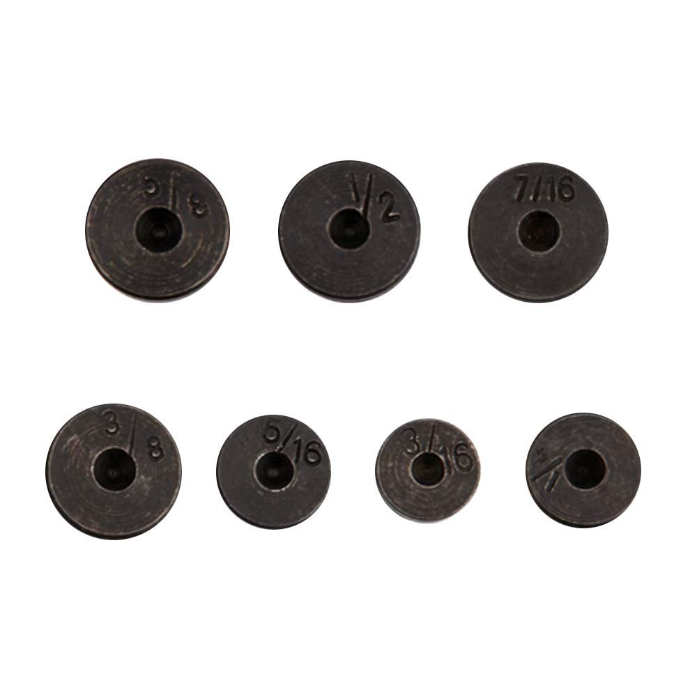 Double Flare Tool Adapters 7 Pcs 3/16, 1/4, 5/16, 3/8, 7/16, 1/2, 5/8 Inch Tube Expander Flaring