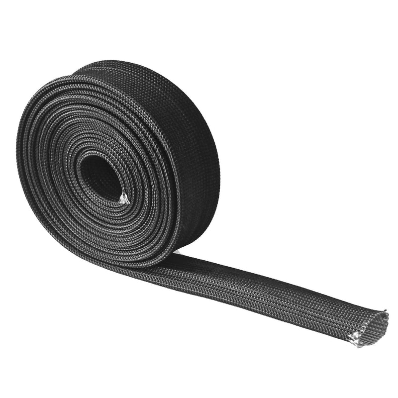 Heat Hose Fiberglass Wrap Shield Sleeve Wire Fuel Line Heat Shield Roll High Temp Black Colour Adjustable 10FT-13MM(1/2") for Car Wire Loom Protection Black Heat Sleeve 10FT-13MM