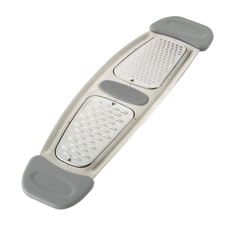 Rachael Ray Tools and Gadgets Stainless Steel Multi Grater for Cheese, Ginger, Garlic, and more, Gray
