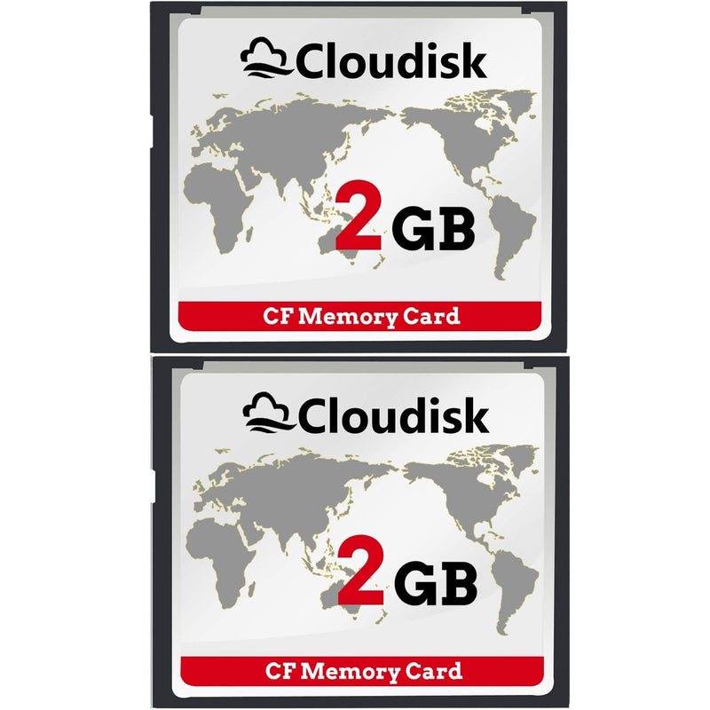 Pack of 2 Compact Flash Card 2GB CF 2.0 Card Performance for DSLR Camera,Vintage Digital Camera and Industry Equipment(2GB)