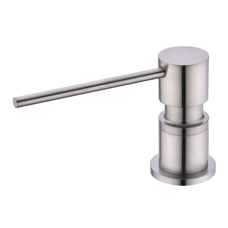 Sink Soap Dispensers,Brass Commercial Kitchen Soap Dispenser Liquid Lotion Dish Dispenser Built in Soap Dispenser Brushed Nickel Bathroom Soap Dispensers Pump, Refill from The Top 17oz(500ML) PET Bottle