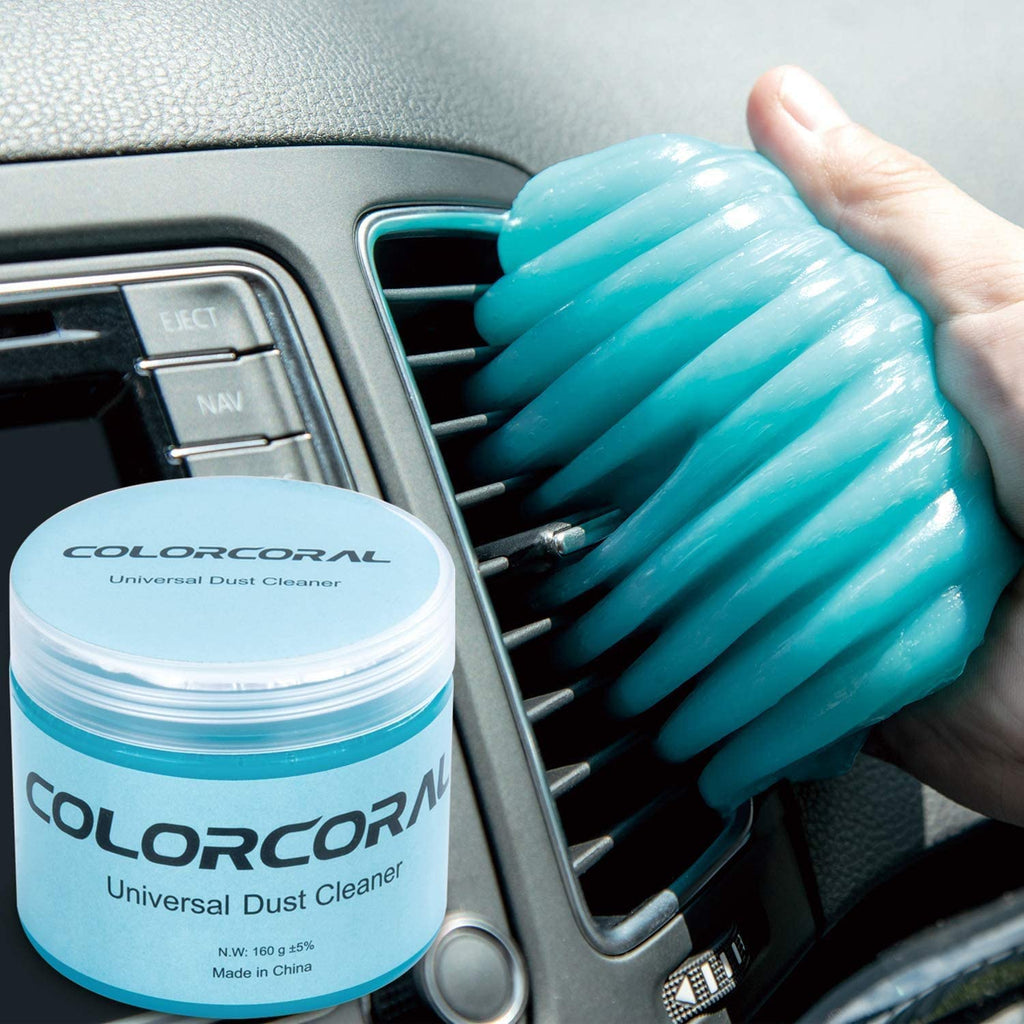 COLORCORAL Car Cleaning Gel Universal Gel for Car Vent Cleaning Putty Auto Detailing Car Interior Dust Cleaning Kit Car Accessories, Stocking Stuffers Christmas Gift for Adults Men Women Kid Teen 160g Blue