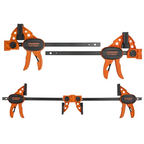 Jorgensen 6" Bar clamps for woodworking - 4-Pack 4 Count (Pack of 1) Clamp Set