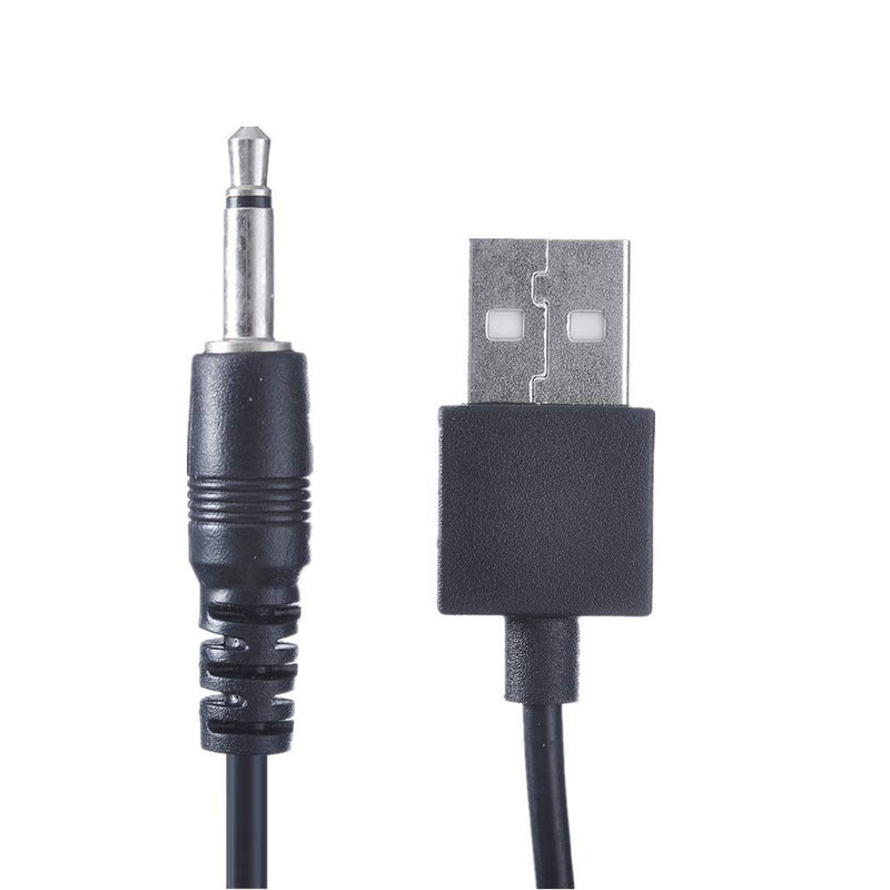 PROTEAR 3.5mm Male AUX Audio Jack Cable to USB 2.0 Adapter Cord Wireless Bluetooth Headphones, Rechargeable Earmuff, Replacement Charging Cable, Black