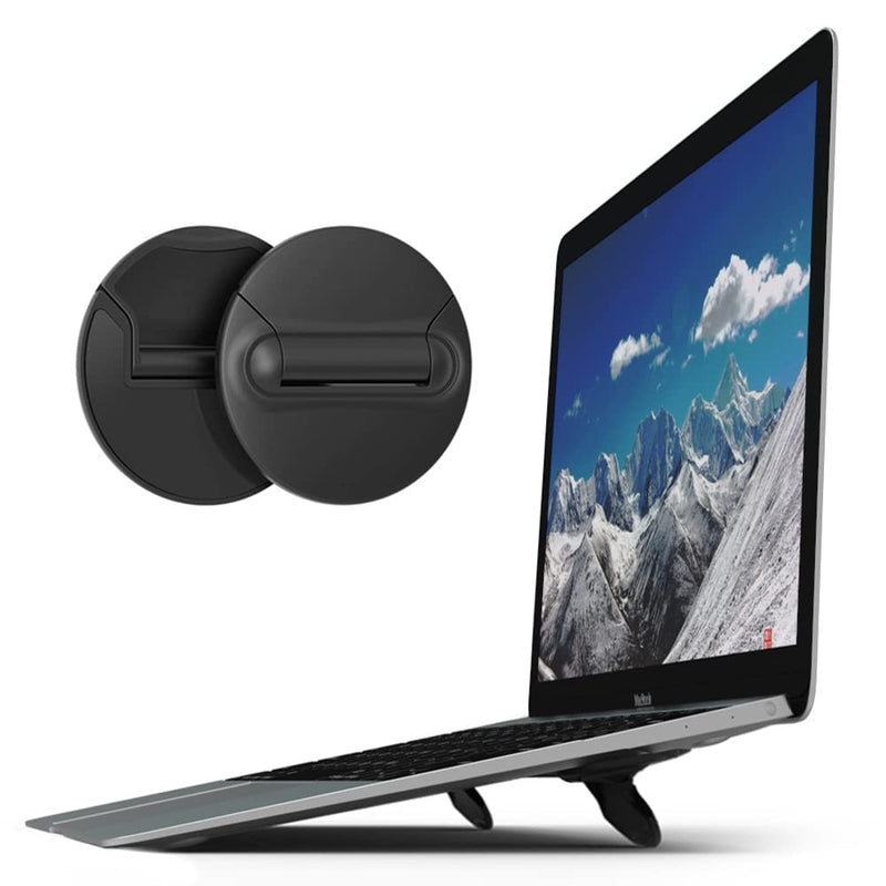 Portable Mini Laptop Stand for Desk Foldable Invisible Laptop Riser Lightweight Universal Ventilated Notebook Stands for Computer Laptop Holder Compatible with MacBook Air Pro 10-17 Inch (2 Pack) Stand Mini