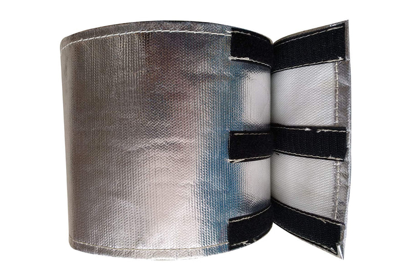 Aluminum and fiberglasss heat shielding Universal Starter heat shield 7 X 24 in Wrap Self Attaching