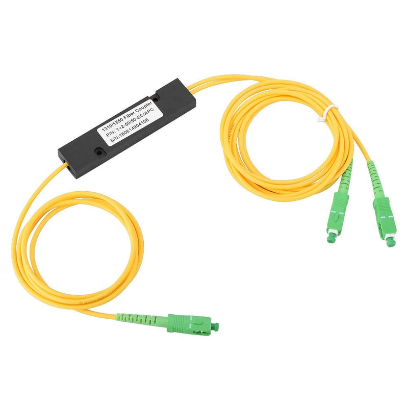 DEWIN Fibre Optic Cable Splitter, Fibre Optic Cable SC APC 1X2 FBT Singlemode Fiber Optic Splitter SC/UPC PCL Splitter
