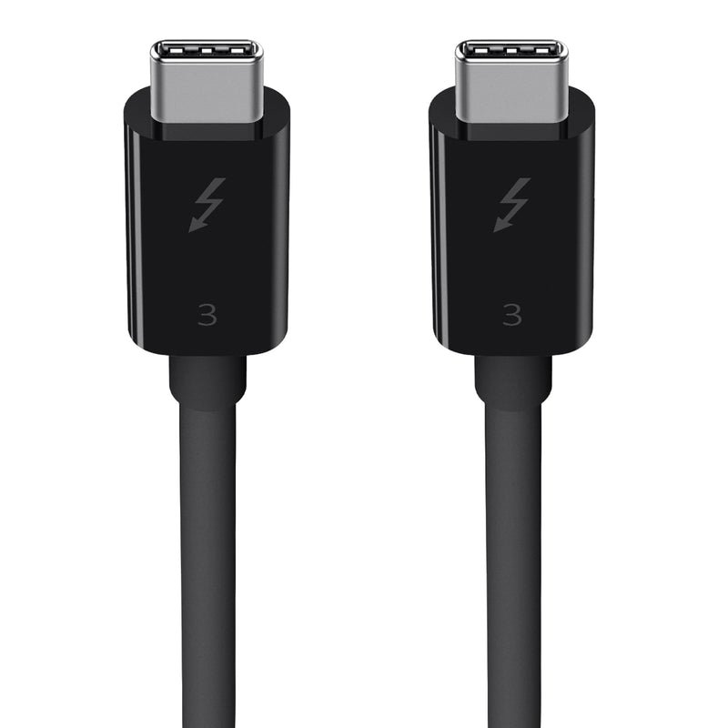 Belkin Thunderbolt 3 Cable (USB-C to USB-C) - Up to 100W Fast Charging, MacBook Air & Galaxy Compatible, 5K/Ultra HD, 2.6ft Black 2.6 FT