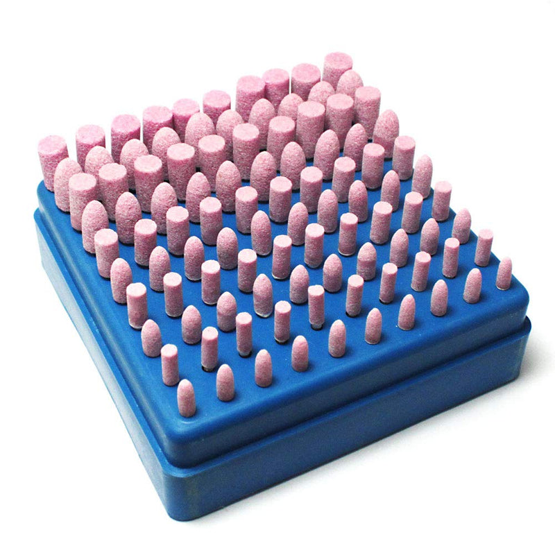 100 Pieces Whetstone Tips Electric Grinding Dremel Accessories Polishing Grinding Head Wheel Tool Kit for Dremel Rotary Tool (Red)