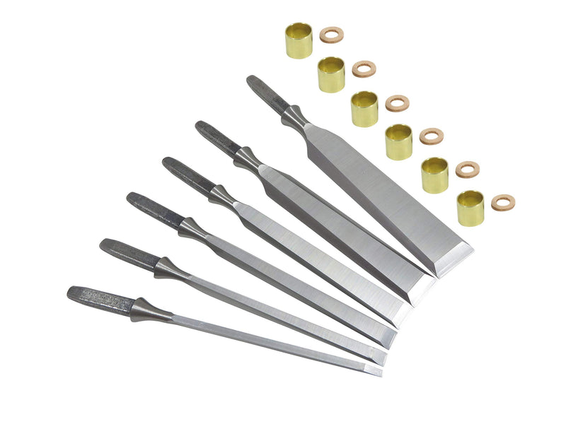 Narex 6 Piece Set Unhandled Premium Chisel (6 pc set 1/8, 1/4, 3/8, 1/2. 3/4 and 1 Inch)
