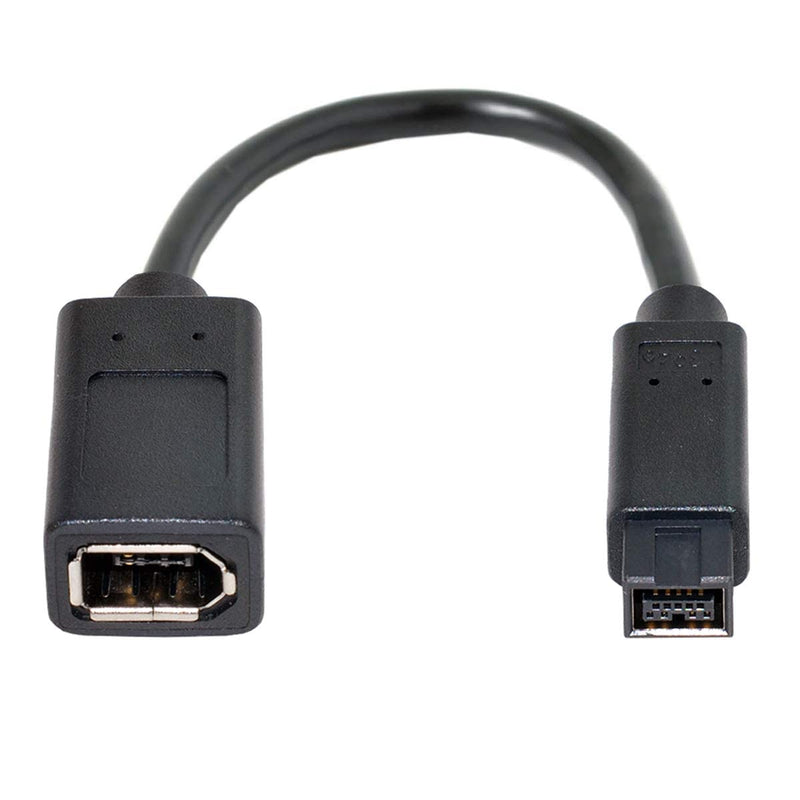 cablecc IEEE 1394 6Pin Female to 1394b 9Pin Male Firewire 400 to 800 Cable 20cm 9pin Male to 6Pin Female