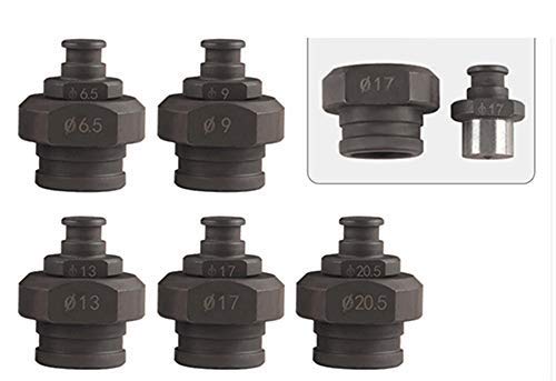 CGOLDENWALL A Set of Dies 6.5-20.5mm Circle Model for MHP-20 and JP-20 Electric Hydraulic Hole Puncher