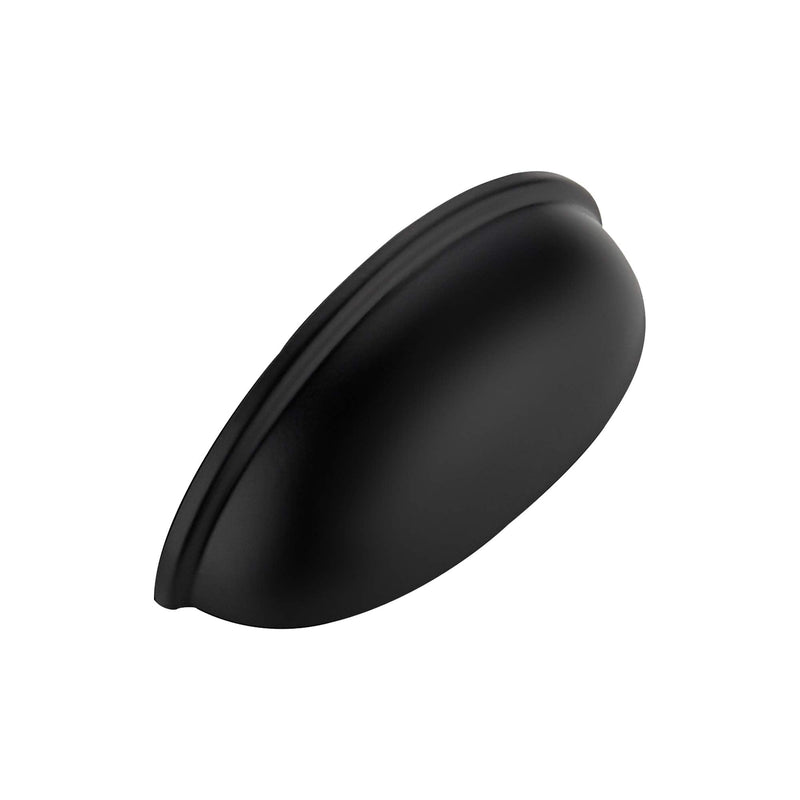Ravinte 15 Pack 3" Drawer Pulls Flat Black Cabinet Cup Pulls Kitchen Hardware Cabinet Handles Drawer Handles Knobs 3 inch Hole Center Matte Black